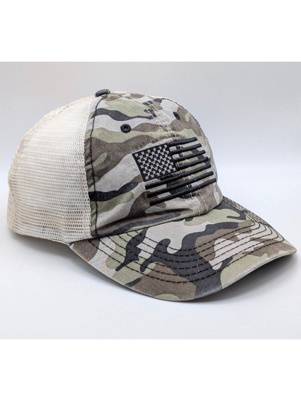 The Home Depot USA American Flag Camo Mesh Snapback Hat Cap Hunting Outdoors
